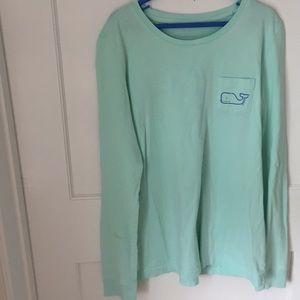 Mint green vineyard vine ls shirt